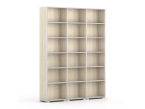 knihovna silver line 3 sloupce 2230 x 1800 x 400 mm dub prirodni 115031