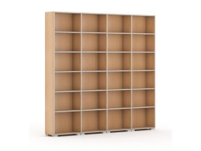 knihovna silver line 4 sloupce 2230 x 2400 x 400 mm buk 87577