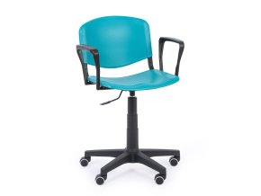 pracovni zidle iso s podruckami otocna zelena 122313