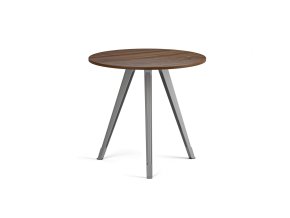 konferencni stul primo zen prumer 80 cm sedostribrna podnoz orech 122626