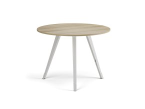 konferencni stul primo zen prumer 100 cm bila podnoz dub prirodni 122646