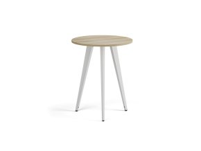 konferencni stul primo vibe prumer 60 cm bila podnoz dub prirodni 122389