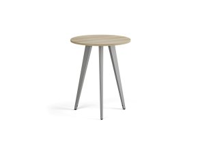 konferencni stul primo vibe prumer 60 cm sedostribrna podnoz dub prirodni 122397