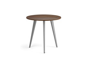 konferencni stul primo vibe prumer 80 cm sedostribrna podnoz orech 122369