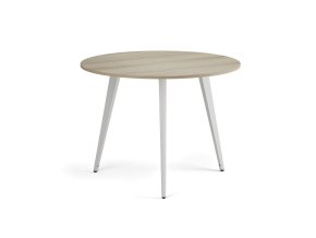 konferencni stul primo vibe prumer 100 cm bila podnoz dub prirodni 122341