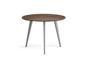 konferencni stul primo vibe prumer 100 cm sedostribrna podnoz orech 122345