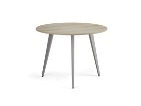 konferencni stul primo vibe prumer 100 cm sedostribrna podnoz dub prirodni 122349