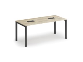 jednaci stul primo square 180x80 cm dub prirodni 2x stolni zasuvka typ i cerna 127172