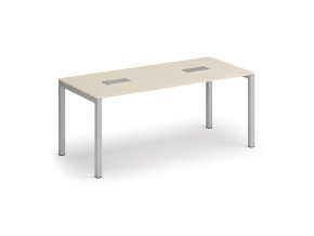 jednaci stul primo square 180x80 cm briza 2x stolni zasuvka typ iii stribrna 127187