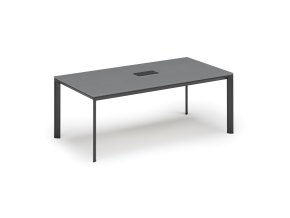 jednaci stul primo invitation 200x100 cm grafit stolni zasuvka typ i cerna 127213