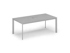 jednaci stul primo invitation 200x100 cm seda stolni zasuvka typ iii stribrna 127233