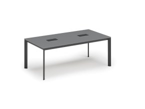 jednaci stul primo invitation 200x100 cm grafit 2x stolni zasuvka typ vi cerna 132592