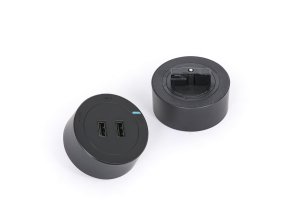 zasuvka 2x usb a pro zasuvkove listy cerna 138648