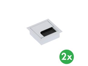 hlinikova stolova kabelova pruchodka 80 x 80 mm baleni 2 ks 133130