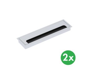 hlinikova stolova kabelova pruchodka 80 x 280 mm baleni 2 ks 133132