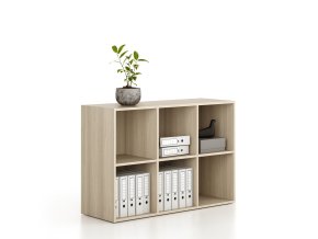 regal frame nizky 3 sloupce 881 x 1299 x 450 mm dub prirodni 78572