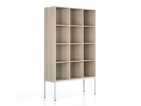 regal frame s bilou podnozi 1299 x 450 x 2185 mm dub prirodni 79608