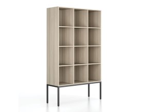 regal frame s cernou podnozi 1299 x 450 x 2185 mm dub prirodni 79604