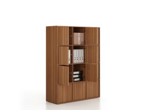 kancelarska skrin frame 12x dvere 1299 x 450 x 1735 mm push lock orech 78962
