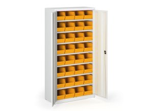 skrin s plastovymi boxy basic 1800 x 400 x 920 mm 32xc seda sede dvere 143586