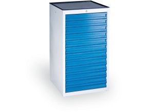 Přístavný dílenský zásuvkový kontejner na nářadí GD, 12 zásuvek, 1100 x 570 x 590 mm, modrá