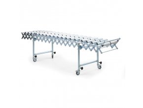 Roztažitelný dopravník s ocelovými válečky, délka 2920-7360 mm
