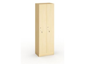 drevena satni skrinka 2 oddily 1900 x 600 x 420 mm cylindricky zamek briza 111163