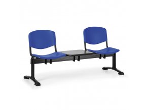 plastova lavice do cekaren iso 2 sedak se stolkem modra cerne nohy 24405
