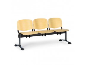 drevena lavice do cekaren iso 3 sedak chrom nohy 25416