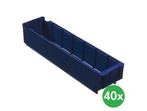 Plastová regálová přepravka MAX - 94 x 400 x 80 mm, 40 ks