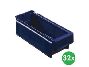 Plastová regálová přepravka MAX typ A - 115 x 300 x 100 mm, 32 ks