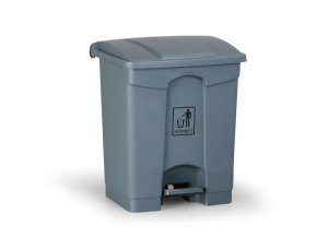 Nášlapný víceúčelový koš na odpadky 45 l, 390 x 360 x 590 mm, šedá