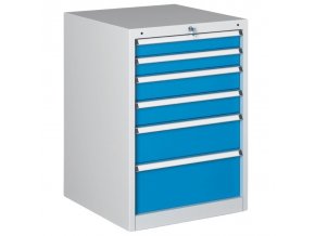 Dílenská zásuvková skříň na nářadí WL/BL, 6 zásuvek, 565 x 580 x 800 mm
