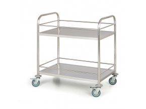 nerezovy policovy vozik 2 police s ohradkami 840 x 520 mm 4259