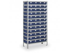 regal s plastovymi boxy max 2000 x 500 x 1000 mm 48x box f 566
