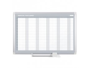 Roční plánovací tabule na zeď LUX, magnetická, dny, 900 x 600 mm