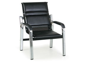 kozene kreslo s kovovou konstrukci solid ii cerne 5440