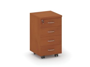 Kancelářský mobilní kontejner MIRELLI, 4 zásuvky, třešeň