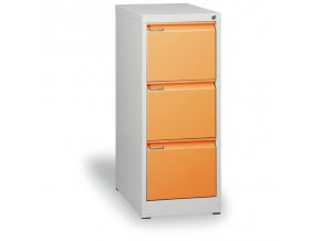 kovova kartoteka a4 3 zasuvky oranzove 6177