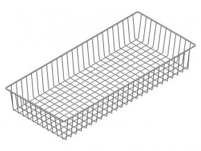 Drátěný policový koš ELEMENT SYSTEM, 800 x 350 mm, šedý