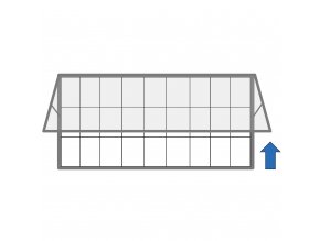 Venkovní vitrína magnetická, s výklopnými dveřmi, 2000 x 1000 mm