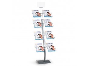 stojan pro odber letaku 8xa5 dratena kapsa sedostribrny 7249