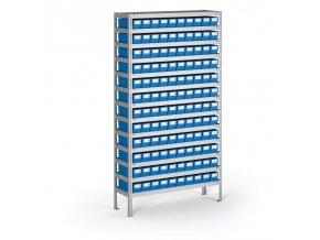 Regál s plastovými boxy ShelfBox, 2000 x 1000 x 500 mm, 120x box C