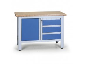 pracovni stul do dilny expert 3 zasuvky 1 skrinka 1200 x 600 x 860 900 mm 8243