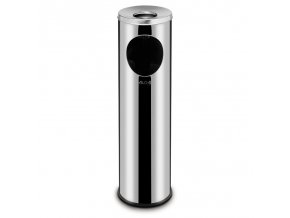 odpadkovy kos s popelnikem 200 x 200 x 700 mm nerez leskly 8581