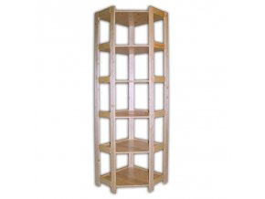 rohovy dreveny regal 6 polic 2040 x 700 x 435 mm 8927