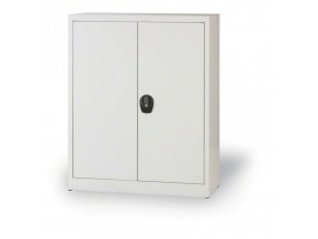 plechova dilenska skrin na naradi demontovana 1150 x 850 x 390 mm seda 9316