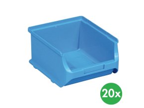 Plastové boxy PLUS 2B, 137 x 160 x 82 mm, modré, 20 ks