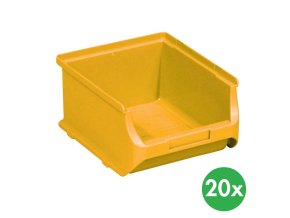 Plastové boxy PLUS 2B, 137 x 160 x 82 mm, žluté, 20 ks