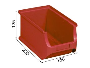 Plastové boxy PLUS 3, 150 x 235 x 125 mm, červené, 24 ks